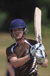 Max Silvester of Sedburgh bats during the 2nd semi final of the National Schools Twenty20 competition 2015 between Sedburgh and Malvern at Arundel Castle Cricket Club, Arundel, West Sussex, England on 3 July 2015. Photo by Sarah Ansell.